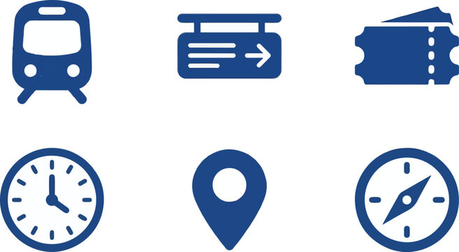 Travel and transport icons set