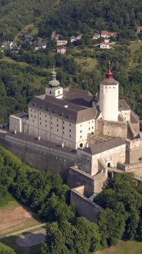 Vertical High Angle View of Forchtenstein Castle in Austria