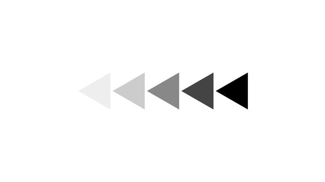 Arrow sequence progressing from light to dark gray horizontal composite
