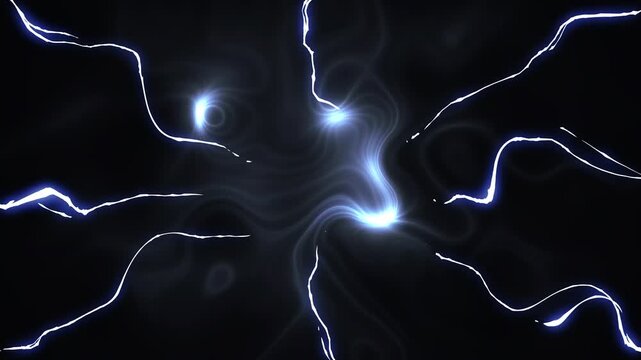 Flash FX electric lightning explosion animation with high voltage thunder energy bursts, glowing plasma arcs, hand drawn anime sparks, cartoon power shockwave overlay, cinematic VFX on black screen 4k