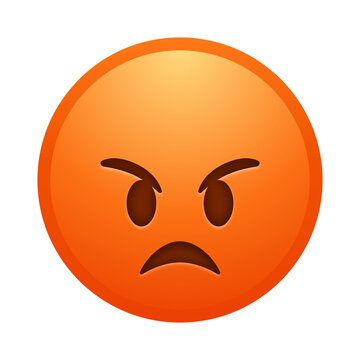 Enraged face emoji illustration, isolated on transparent background.