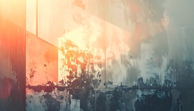 Burning building with smoke and flames.