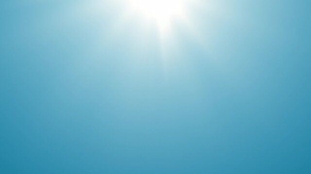 Sunlight Rays on Blue Sky Background Animation Seamless Loop 60 fps