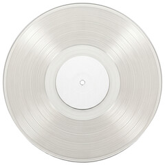 Clear Transparent Vinyl Record LP Disc Cutout on Transparent Background © umang