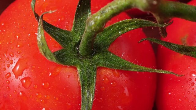 A close-up of fresh tomatoes 