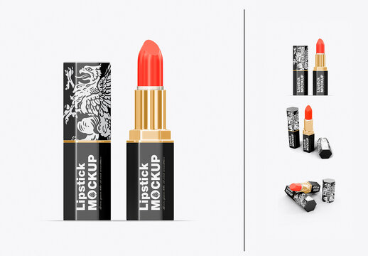Lipstick Cosmetic Mockup Set