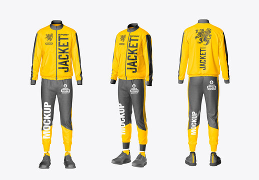 Mens Tracksuit Set Mockup