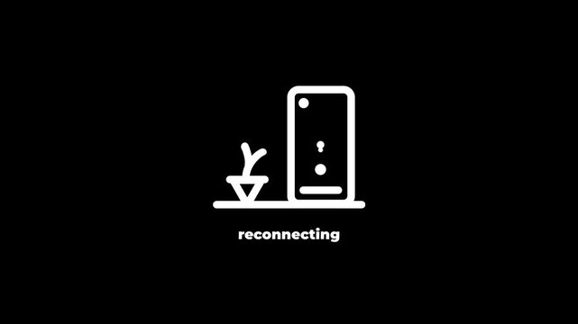 Animated WiFi Reconnecting Icon on Smartphone for Network Status Display.