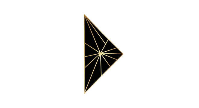 Geometric gold and black triangle logo design