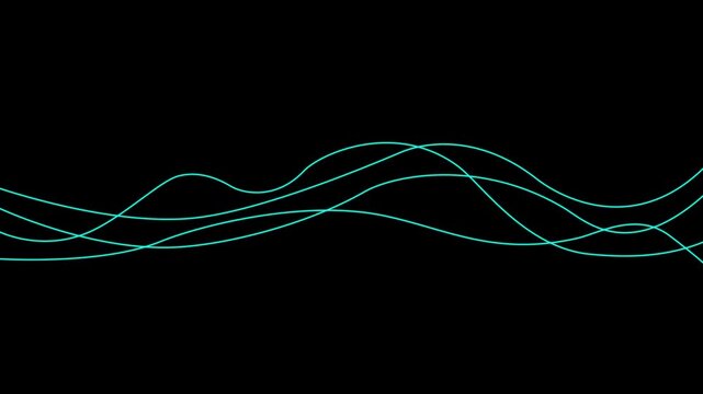 Curve wave line seamless pattern. Thin line wavy abstract vector background. Curve wave seamless pattern. Line art striped graphic template.4k motion graphics video ..