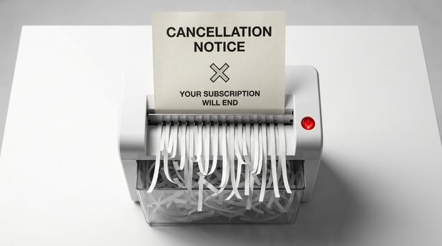 destroying the cancellation notice