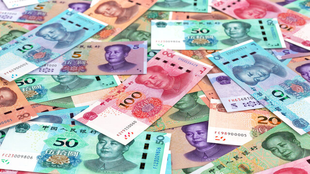 Chinese yuan cny banknotes background