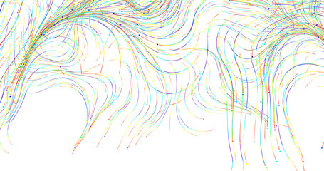 Dynamic colorful lines forming abstract patterns. Perfect for design, art, and motion gra © vegefox.com