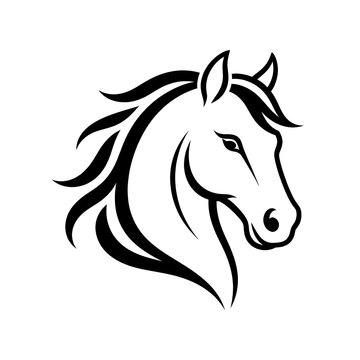 Powerful chestnut horse galloping forward dynamic equine illustration on white background