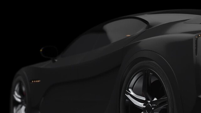 Advanced electric car battery system and motor integration 3D render. EV Cars And Green Energy Concept 3D Animation.