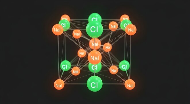 Sodium Chloride Crystal Structure Model