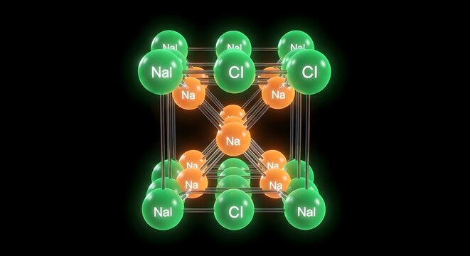 Sodium Chloride Molecular Structure Model