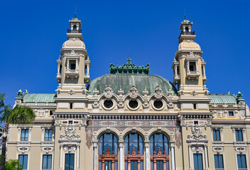 Obraz premium Opera De Monte Carlo Facade In Monaco