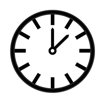 Minimalist Clock Face Transparent Background