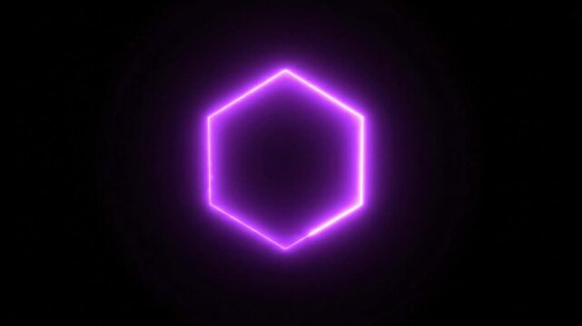 Violet Pentagon Light Drifting Abstract Geometric Light Overlay