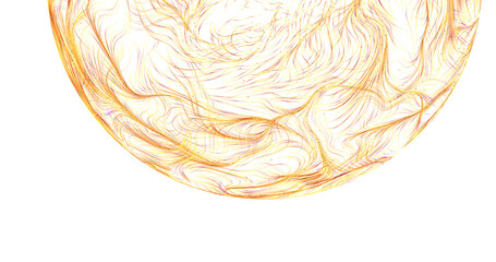 Dynamic digital artwork of flowing golden lines on white, perfect for modern design and b © vegefox.com
