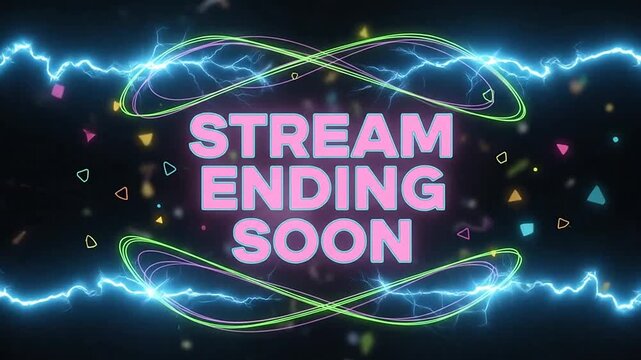 Stream ending soon notification graphic.