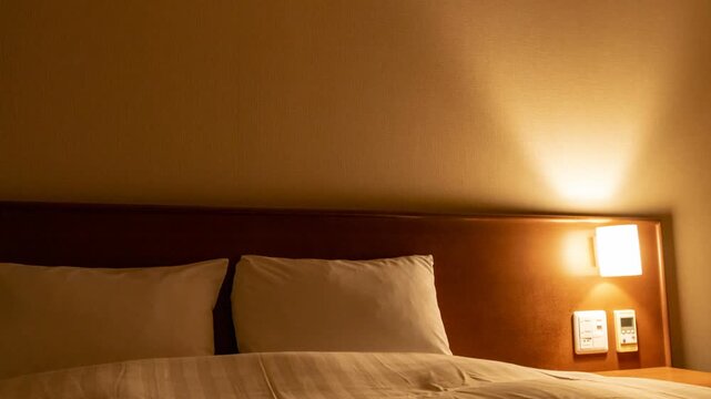 Hotel Bedroom Nightstand Lighting Interior