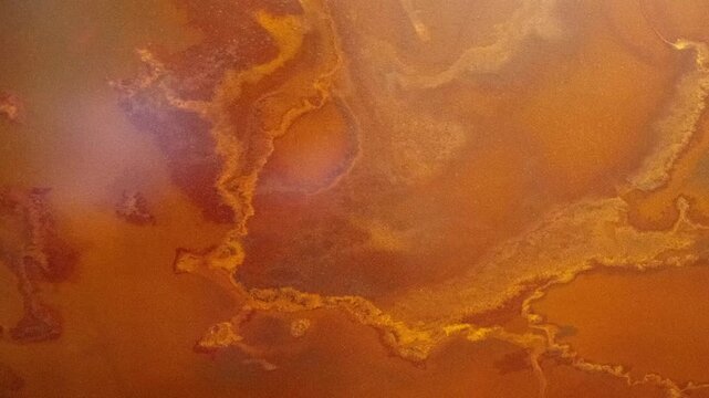 Slow Pan Across Abstract Iron Oxide Rust Texture Background in 4K