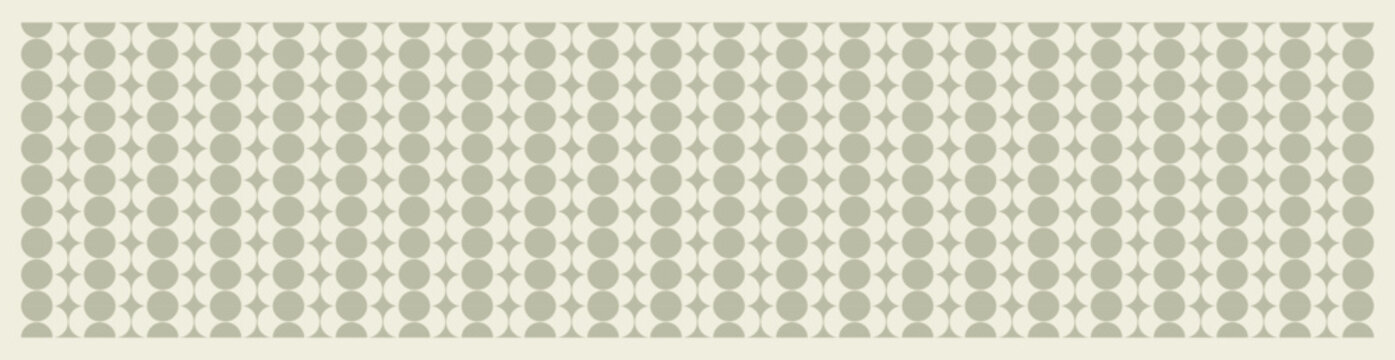MCM geometric abstract circles - monochrome neutral sage green cream pattern for  banner, wallpaper, fabric, home d&eacute;cor