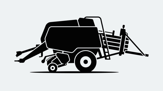 Hay baler machine agricultural equipment.