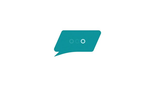 animated in message box with chat bubble pup up. 