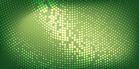 Abstract science fiction background with a twisted green wireframe mesh. Futuristic digital illustration featuring a smooth grid pattern and flowing wave lines. © Bardi Stock
