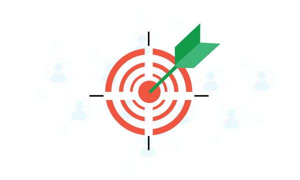 Strategic target audience business network connecting individuals to achieve specific goals
