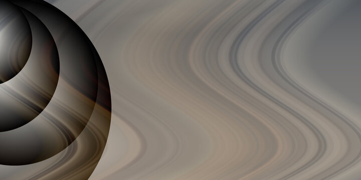 Abstract earthtoned background with flowing waves and circular shapes