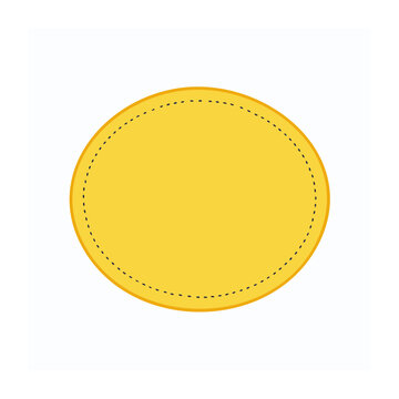 Flat orange circle icon on transparent background