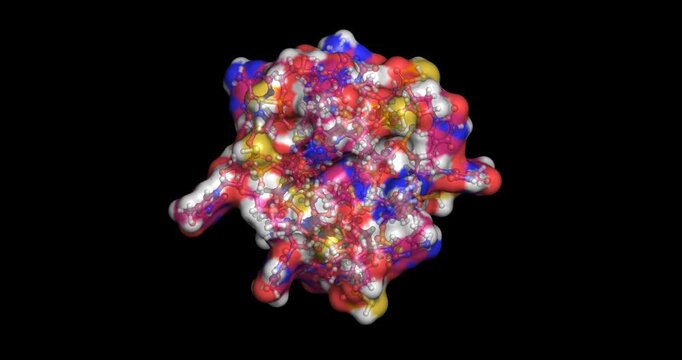 Volanesorsen, antisense oligonucleotide for lipid/fat reduction and chylomicronemia syndrome, 3D molecule spinning, 4K