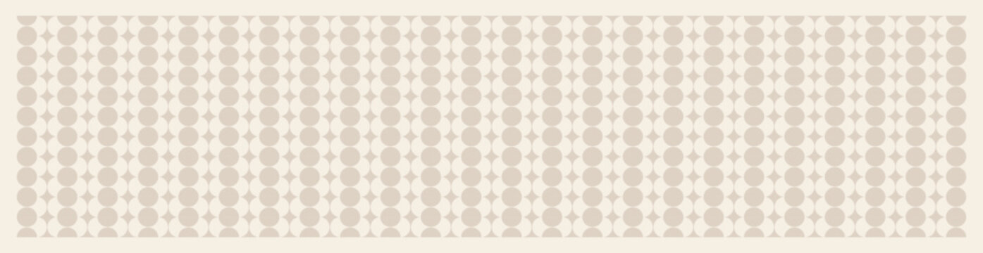 MCM geometric abstract circles - monochrome neutral beige cream pattern for  banner, wallpaper, fabric, home d&eacute;cor