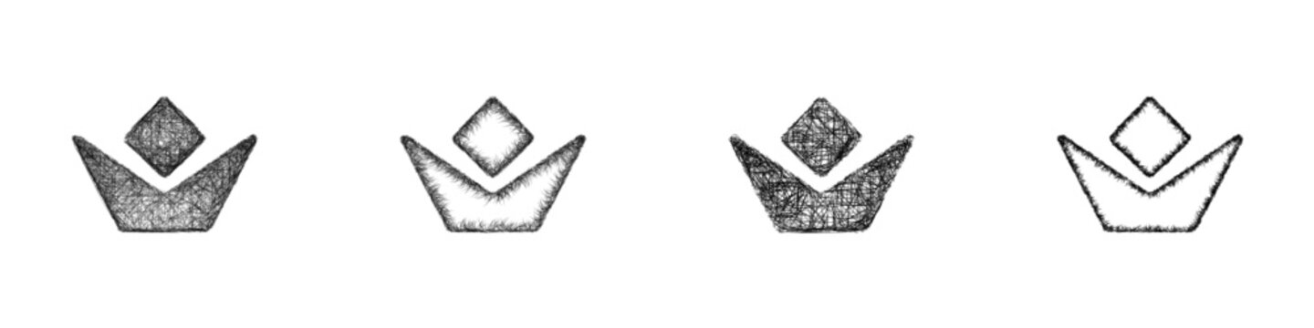 Sketch black and white branding logo design set