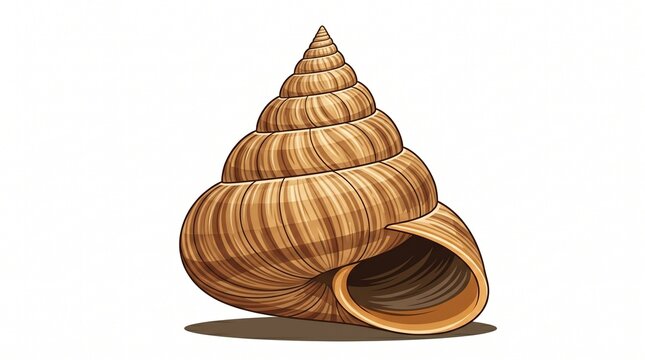 Single Object Illustration Snail Shell Spiral Pattern Texture Detail
