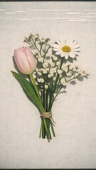 Obraz premium Delicate floral bouquet mobile wallpaper