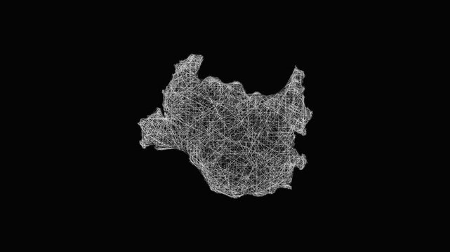 Sketch Los Rios outline map animation - smooth progressive reveal