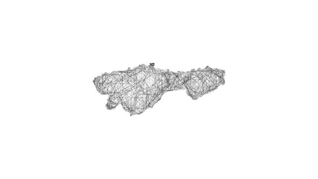 Sketch Otdar Mean Chey outline map animation - smooth progressive reveal