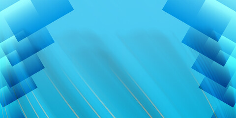 Fototapeta premium Abstract blue background with geometric square elements