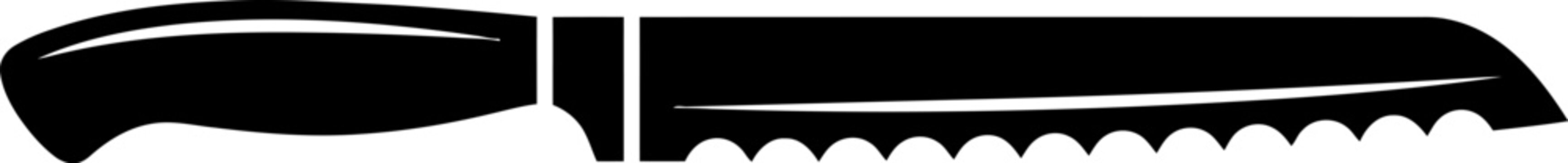 Bread knife icon for kitchen and bakery use