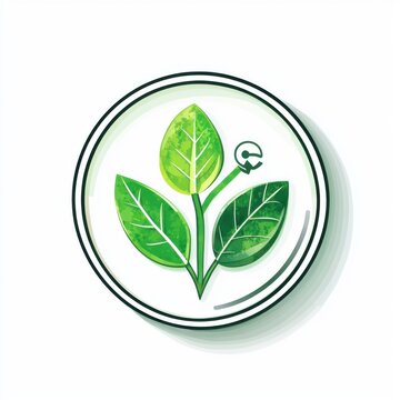 A vibrant green logo featuring two leaves intertwined, symbolizing growth and sustainability.