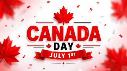 Happy Canada Day July 1 Patriotic Canadian National Holiday Celebration