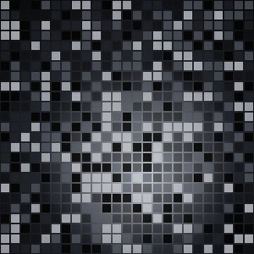 Black and white pixel grid pattern