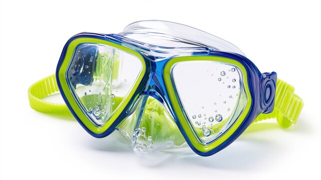 Brightly Colored Children's Snorkel Mask with Clear Lenses and Adjustable Strap for Underwater Fun