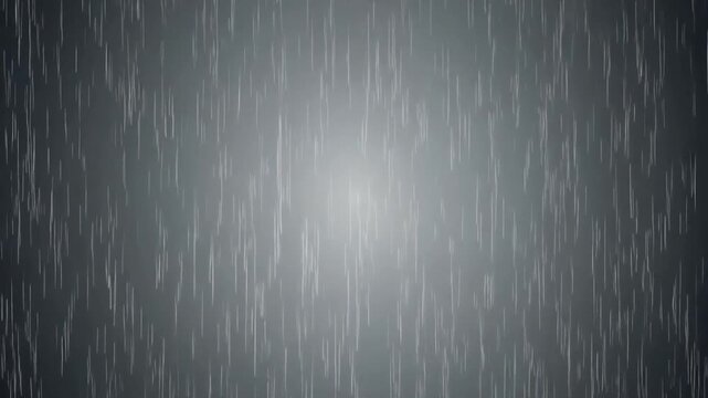 Photorealistic Heavy Rain Falling Against Simple Dark Gray Background, Seamless Loop Full HD Cinematic Motion Graphic