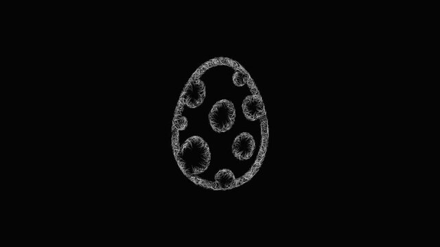 Sketch dinosaur egg icon animation - smooth progressive reveal